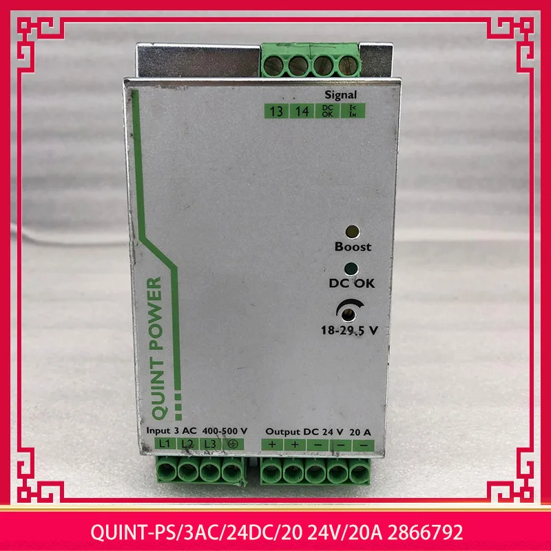 

For Phoenix QUINT-PS/3AC/24DC/20 24V/20A 2866792 Rail Switching Power Supply High Quality Fully Tested Fast Ship