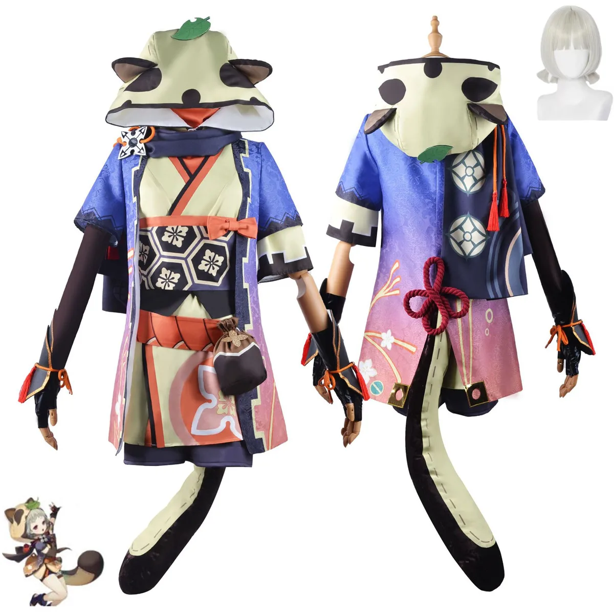 

Anime Game Genshin Impact Sayu Cosplay Costume Wig Accessories Suit Halloween Party Adult Man Woman Clothes Prop