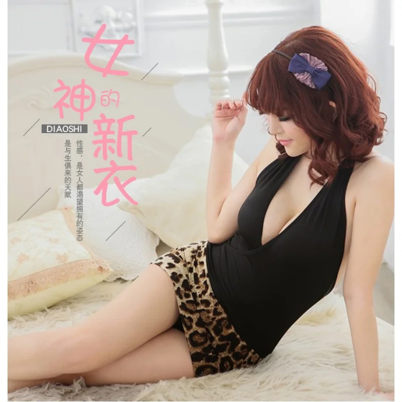 

Hot Selling European and American Underwear Sexy Silk Split Suit