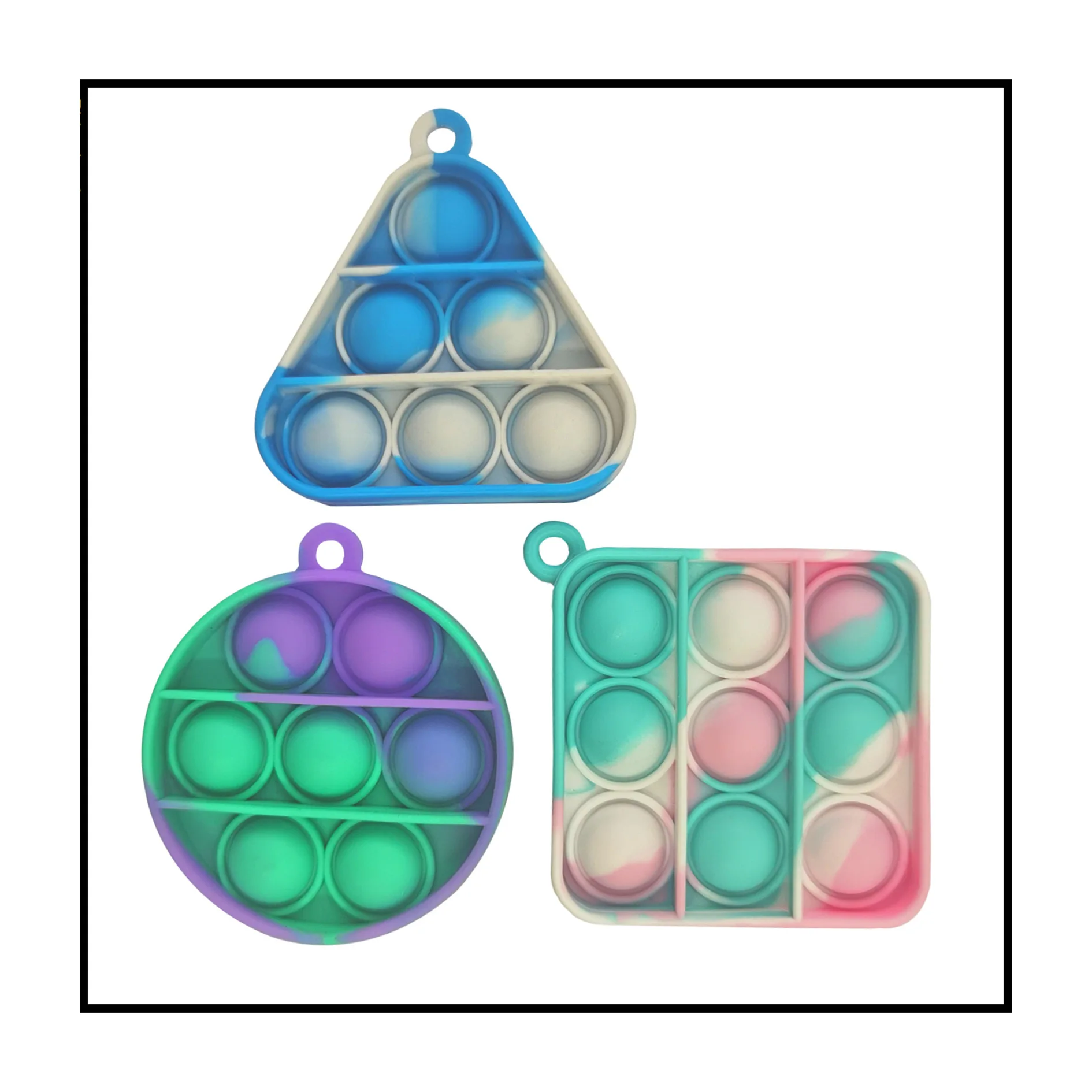 

Силиконовый мини брелок с подвеской головоломка игрушка для декомпрессии развлечение пузырьками для пальцев