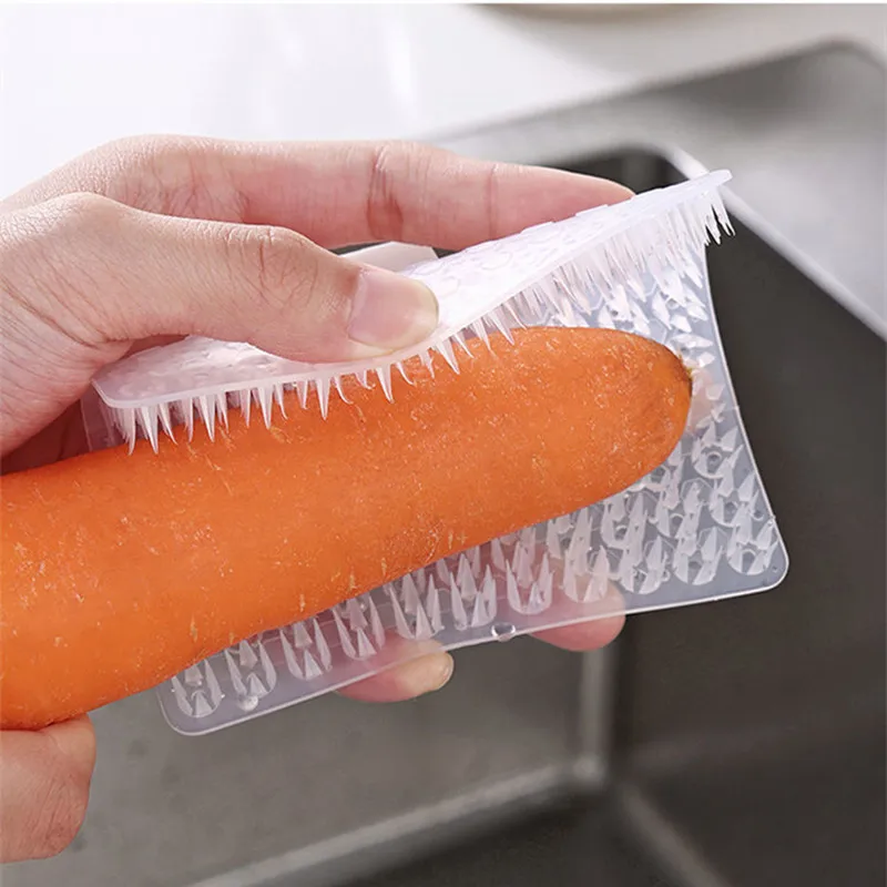 

Кухонная Губка для фруктов и искусственных продуктов, силиконовая щетка для чистки картофеля и моркови, посудомоечная машина, кухонные инс...