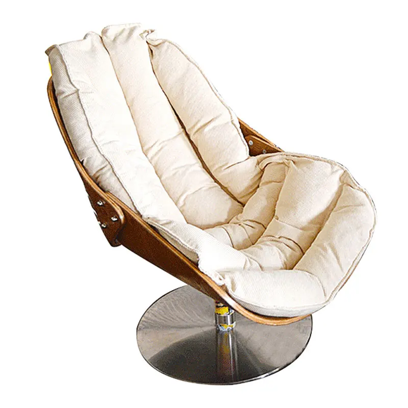 

Recliner Leisure Chair Designer Couch White Swivel Chair Single Sofa Wooden