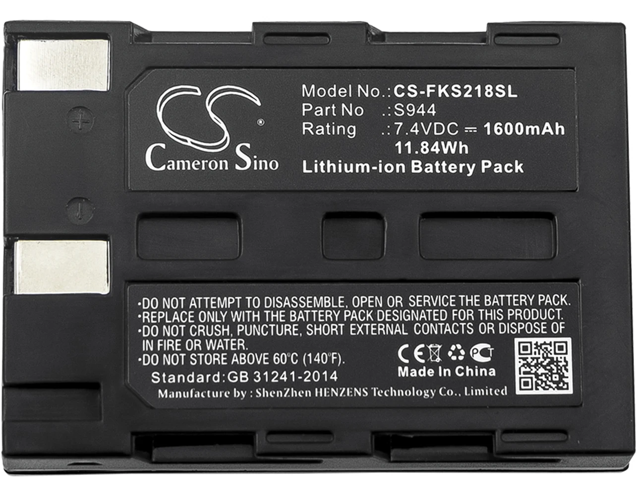 

Cameron Sino 1600mA Battery for FURUKAWA S218,S218R S944