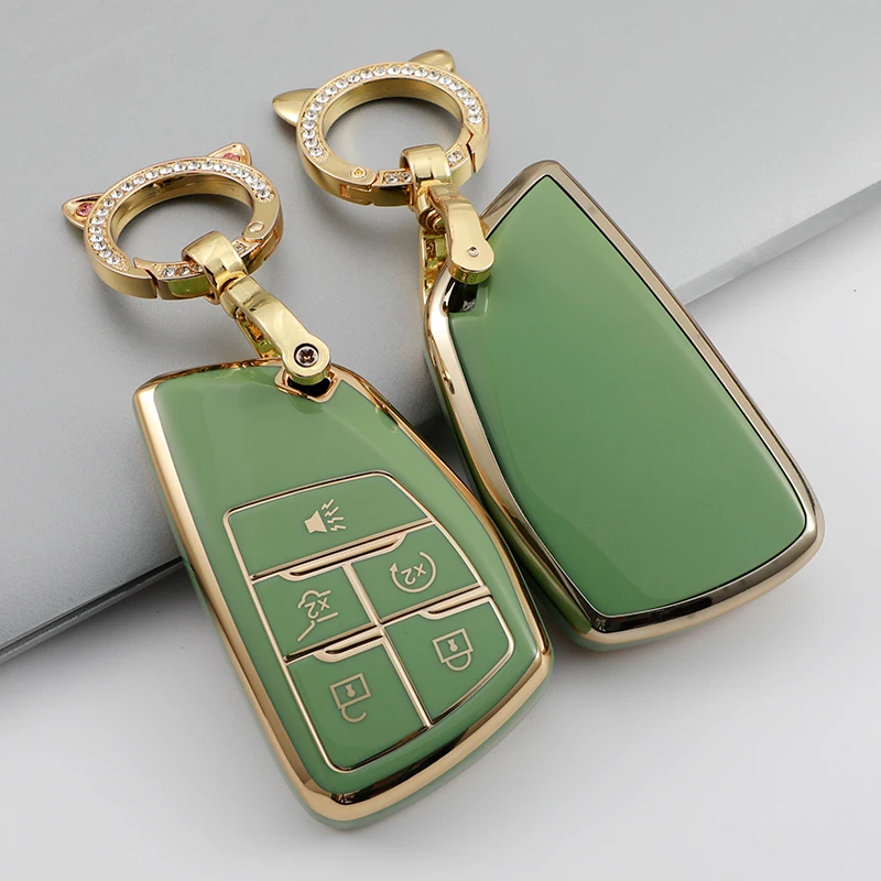 

For Chevrolet Tahoe Suburban for GMC Yukon for Buick ENVISION S Plus Avenir 2020 2021 Tpu Car Key Case Cover Fob 5 Button