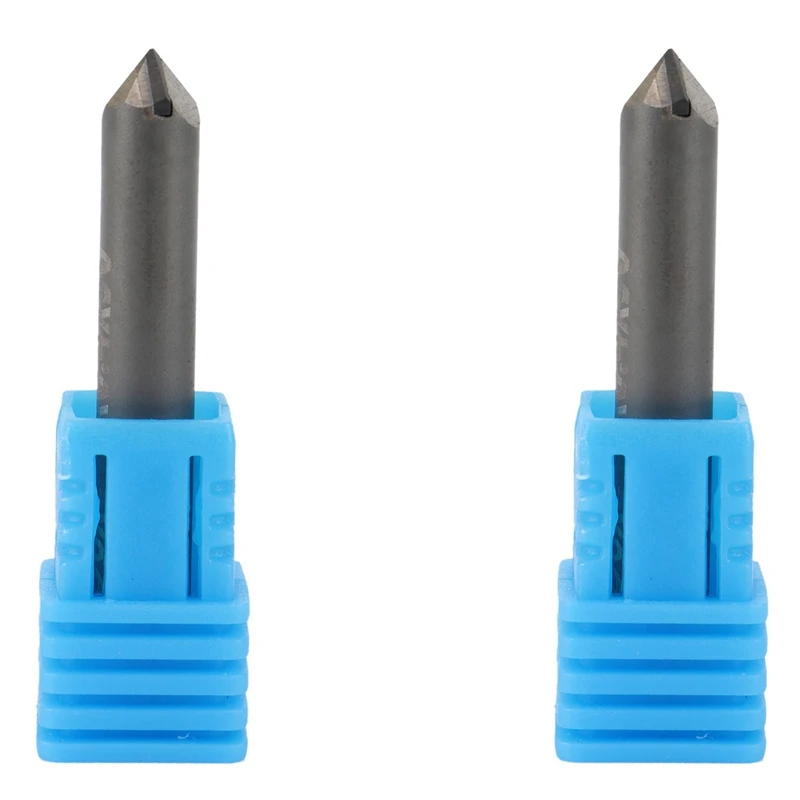 

2X PCD Diamond Engraving Bits Engraver CNC Carving Stone Carbide Milling Cutter On Granite Marble D6xl40x90degreex0.4
