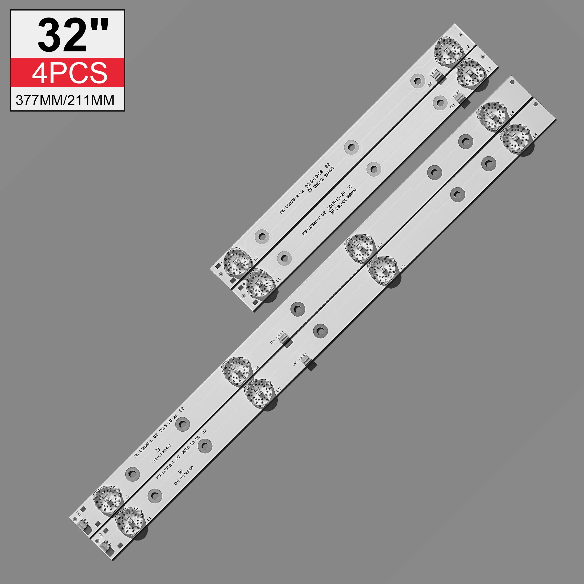 New 8pcs/2set LED Backlight strip for akai AKTV3221 32LED38P JS-D-JP3220-041EC E32F2000 D32-0A35 MS-L0928-L R V2 HV320WHB-N80