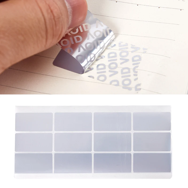 

100pcs Warranty Protection Sticker (40mm*20mm) Tamper Proof Void Label Stickers Matte Silver Security Sealing Sticker