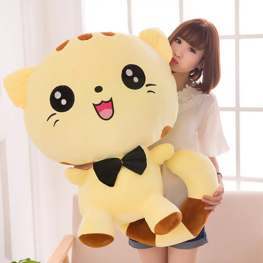 

20cm Cute Kawaii With Bow Plush Dolls Toys Gift Decor Big Plush Cushion Stuffed Gifts Xmas Pillow Face Sofa Party G M7i6
