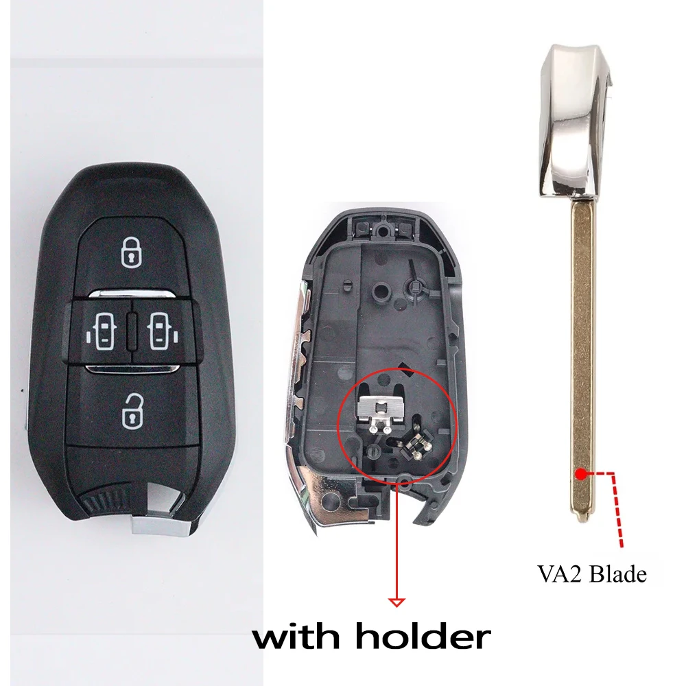 Корпус автомобильного брелока 3 4 BT для Peugeot 308 408 508 2008 3008 4008 5008 для Citroen C4 C4L C6 C3-XR Picasso DS3 DS4 DS