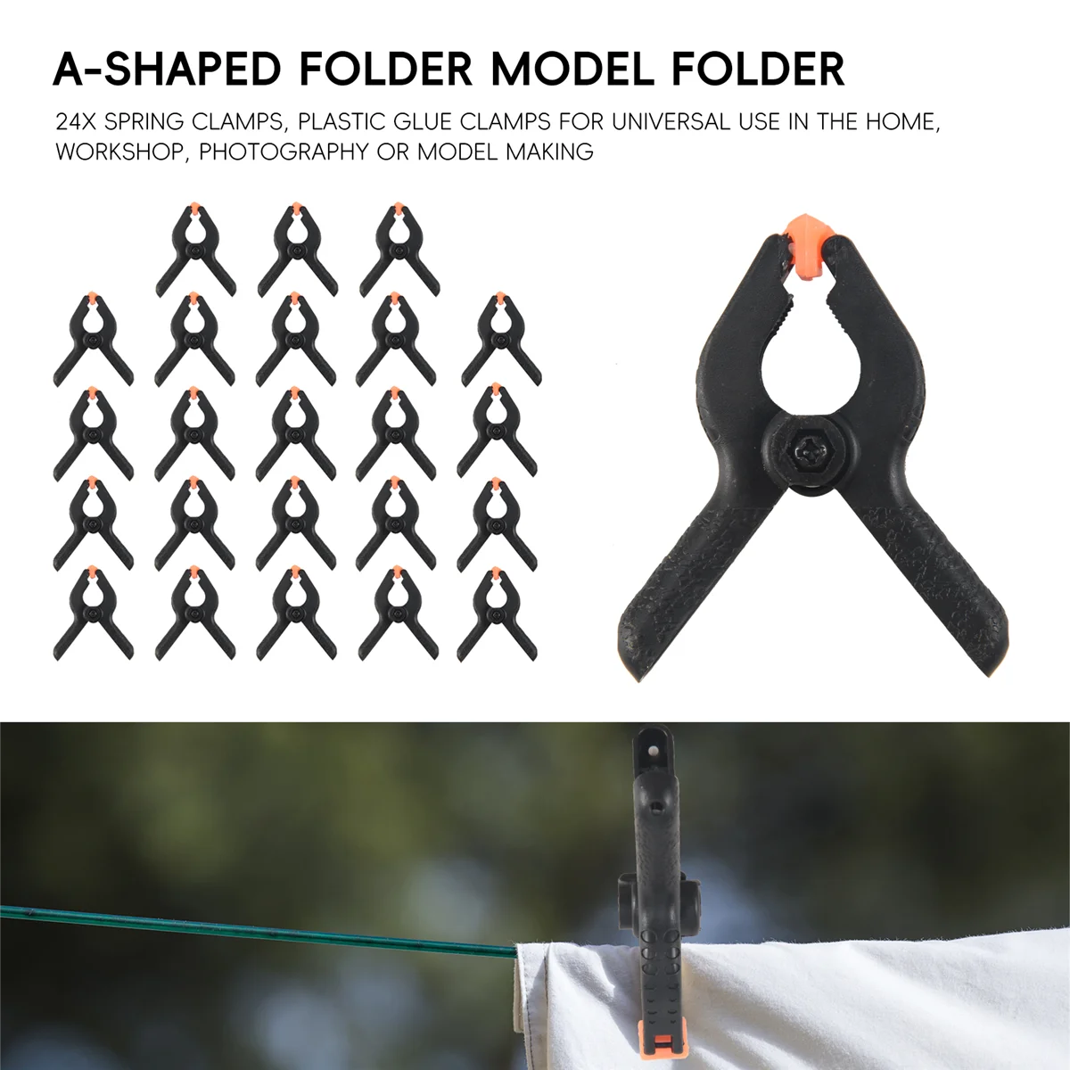 24X пружинные зажимы пластиковые клеевые для универсального использования дома