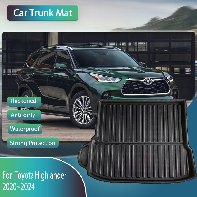 

Автомобильный багажник, дневной свет для Toyota Highlander 2020, 2021, 2022, 2023, 2024, водонепроницаемый прокладки для хранения, коврик для багажника автомобиля, аксессуары для автомобиля