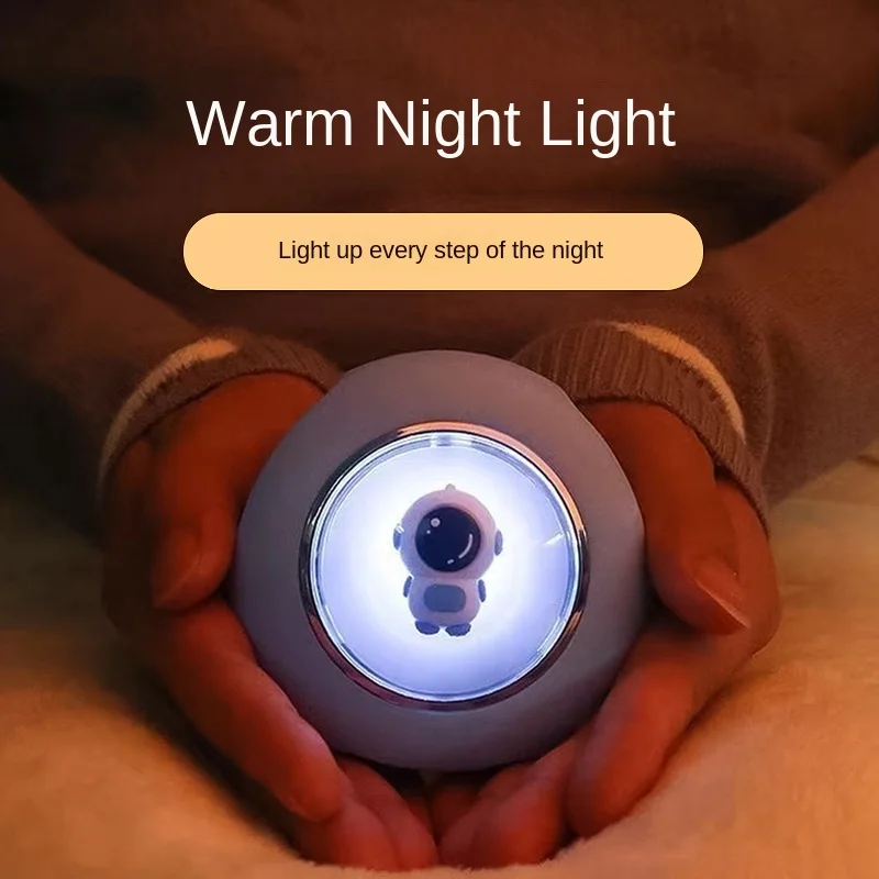 

New Astronaut Mini Electric Hand Warmer USB Fast Charging Cute Power Bank Portable Winter Heating 2-in-1 Baby Night Light Warmer