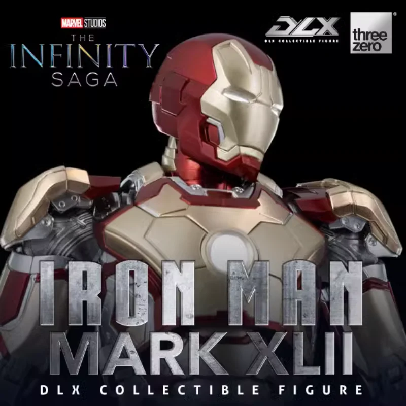 

In Stock Threezero 3A DLX Iron Man Mark42 MK42 1/12 Alloy Skeleton Can Emit Light Action Figures Toy Gift Collection Hobby