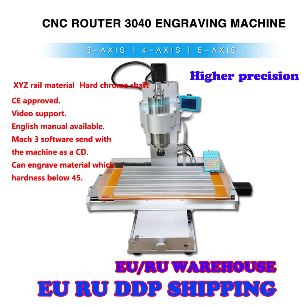 

LY CNC 3040 5axis Column Type Engraving Machine VFD 1.5KW Spindle For Industry Processing Vertical Engraving Machine