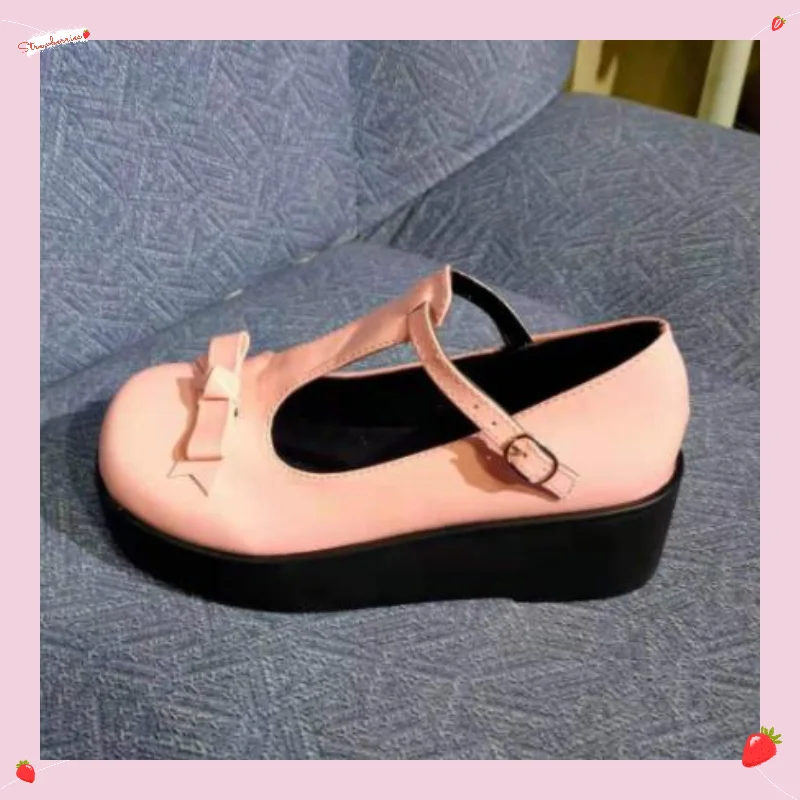 Lolita Shoes Women Mary Jane Vintage Girls Students JK Uniform High Heel Platform Cosplay Hot Style Plus Size | Обувь