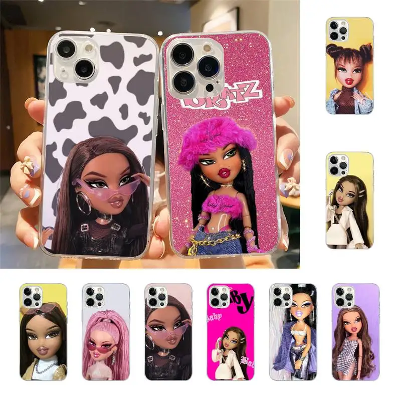 

Cute Lovely Doll Bratz Phone Case For Iphone 7 8 Plus X Xr Xs 11 12 13 Se2020 Mini Mobile Iphones 14 Promax Case