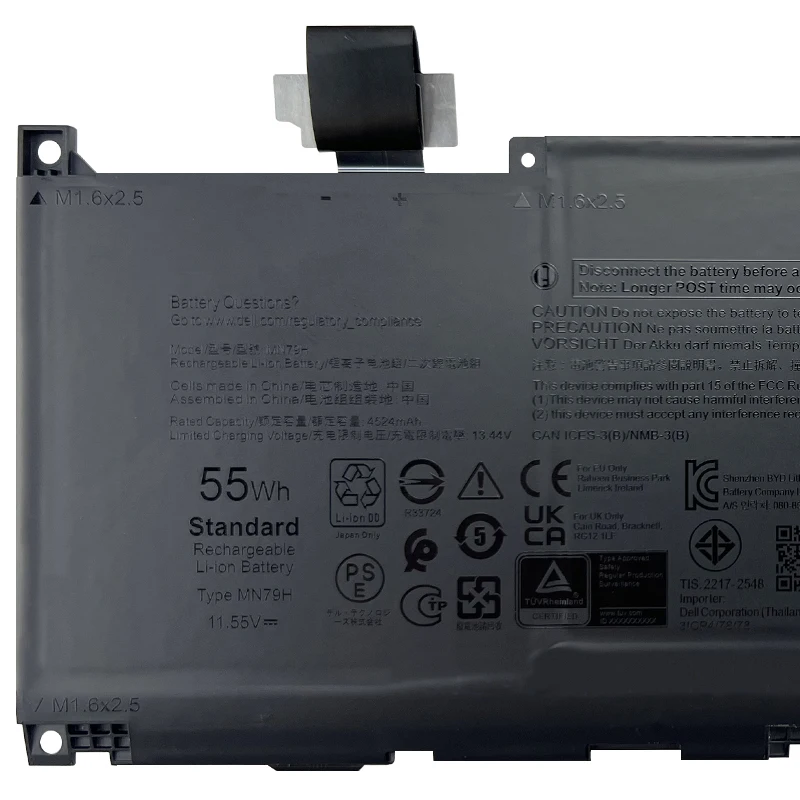 Аккумулятор MN79H для ноутбука DELL XPS 13 Plus 9320 i5 93204K 0J7H5M J7H5M 11 55 в Вт/ч 4524 мАч