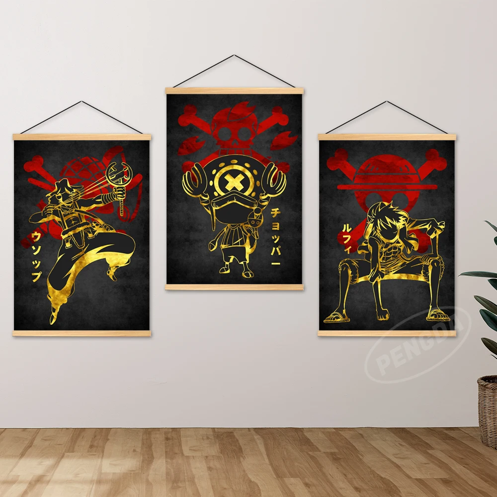 Домашний декор аниме деревянный подвесной холст цельные картины Vinsmoke Sanji