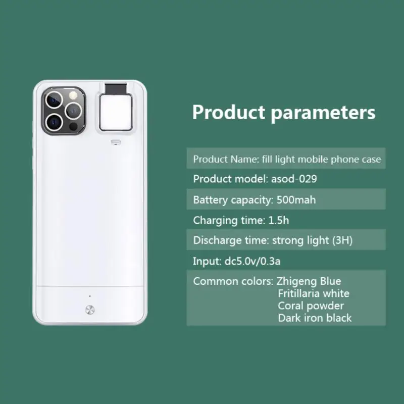 For iPhone13 12 11 Pro Max Phone Case Fill Light Selfie Beauty Ring Flash Stable Case For iPhone XR X XS Max 13 12 Pro  7 8 Plus