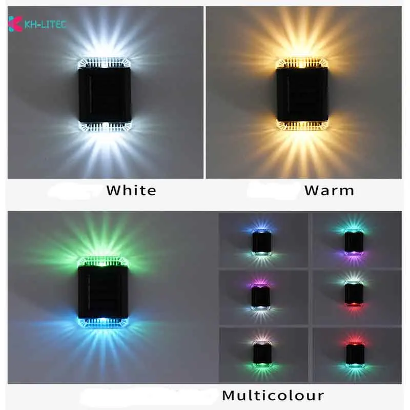 Настенный светильник лампа с питанием от солнечной батареи водонепроницаемая