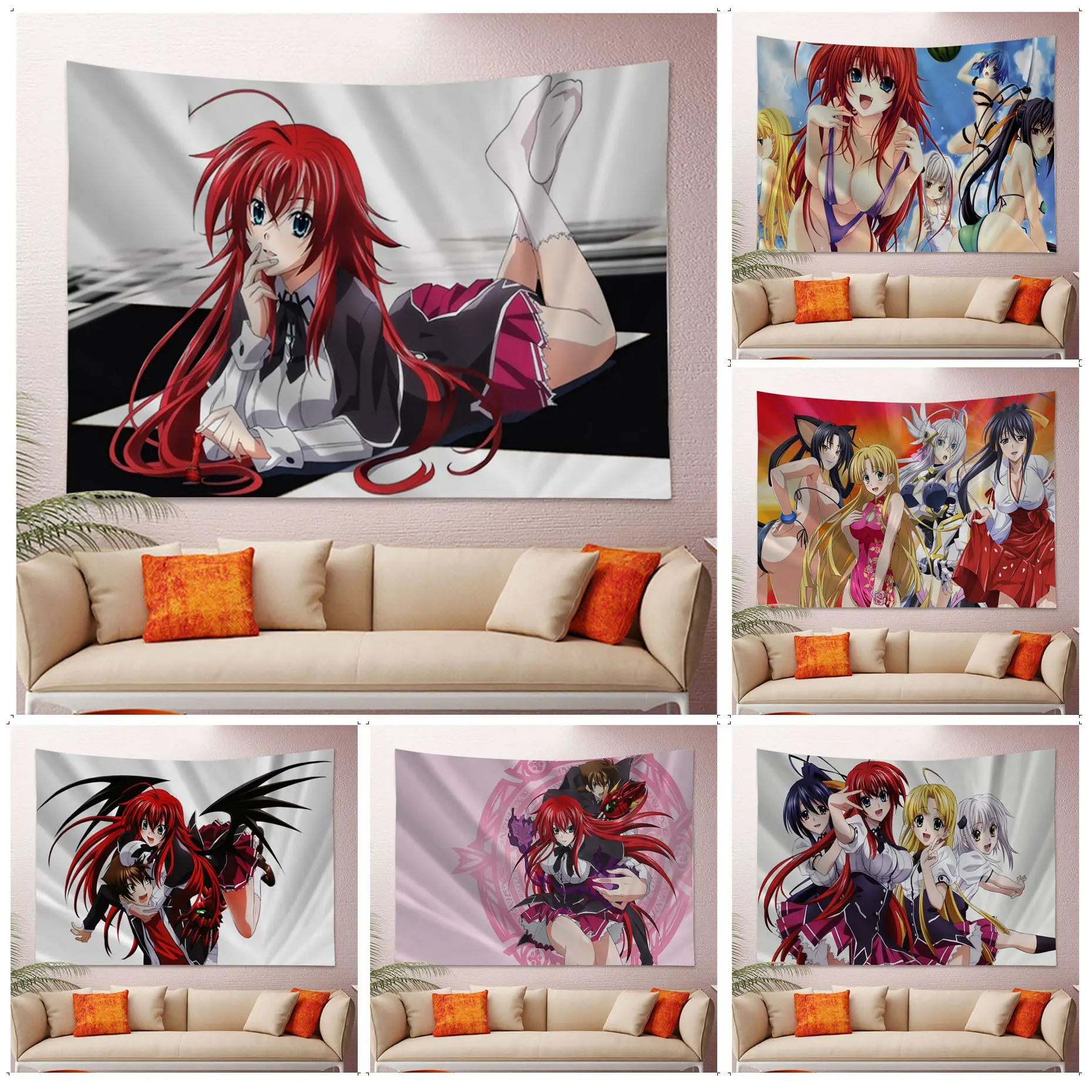 

High School Dxd Hanging Bohemian Tapestry Home Decoration Hippie Bohemian Decoration Divination Kawaii Room Decor