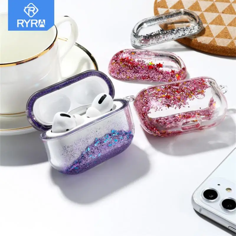 

RYRA Quicksand Design Cases For AirPods 1 2 3 Generation Anti-fall Wireless Earphone Protective Cover For Air Pods Accessories