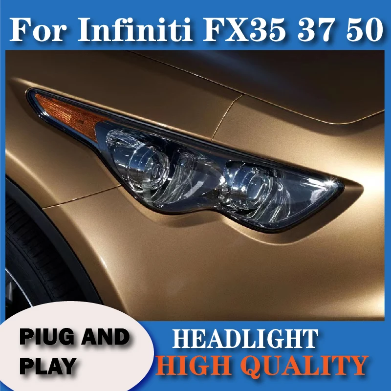 

Headlamp For Infiniti FX35 Auto Headlight FX37 FX50 QX70 Car Front Light Yellow