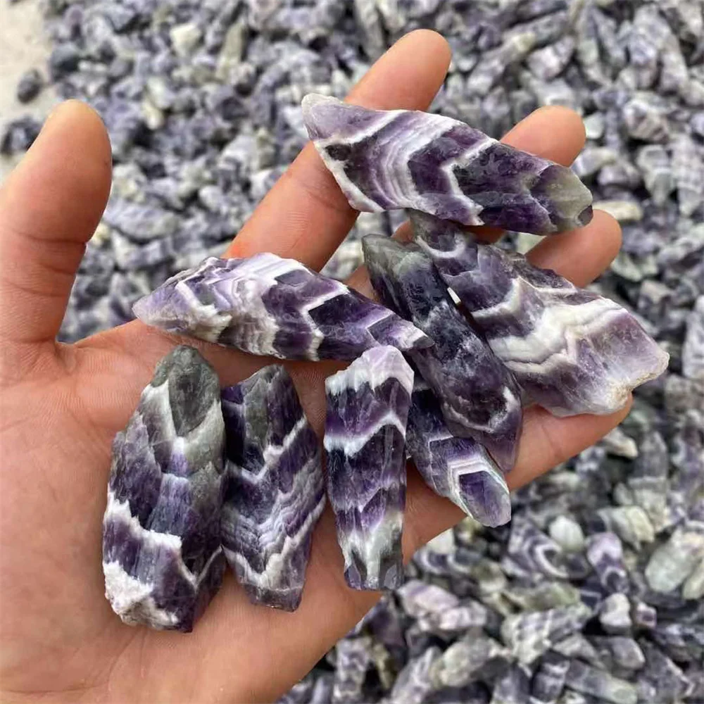 

Natural Beautiful Dream Amethyst Crystal Rough Stone Specimens Energy Healing Crystals Mineral Specimen