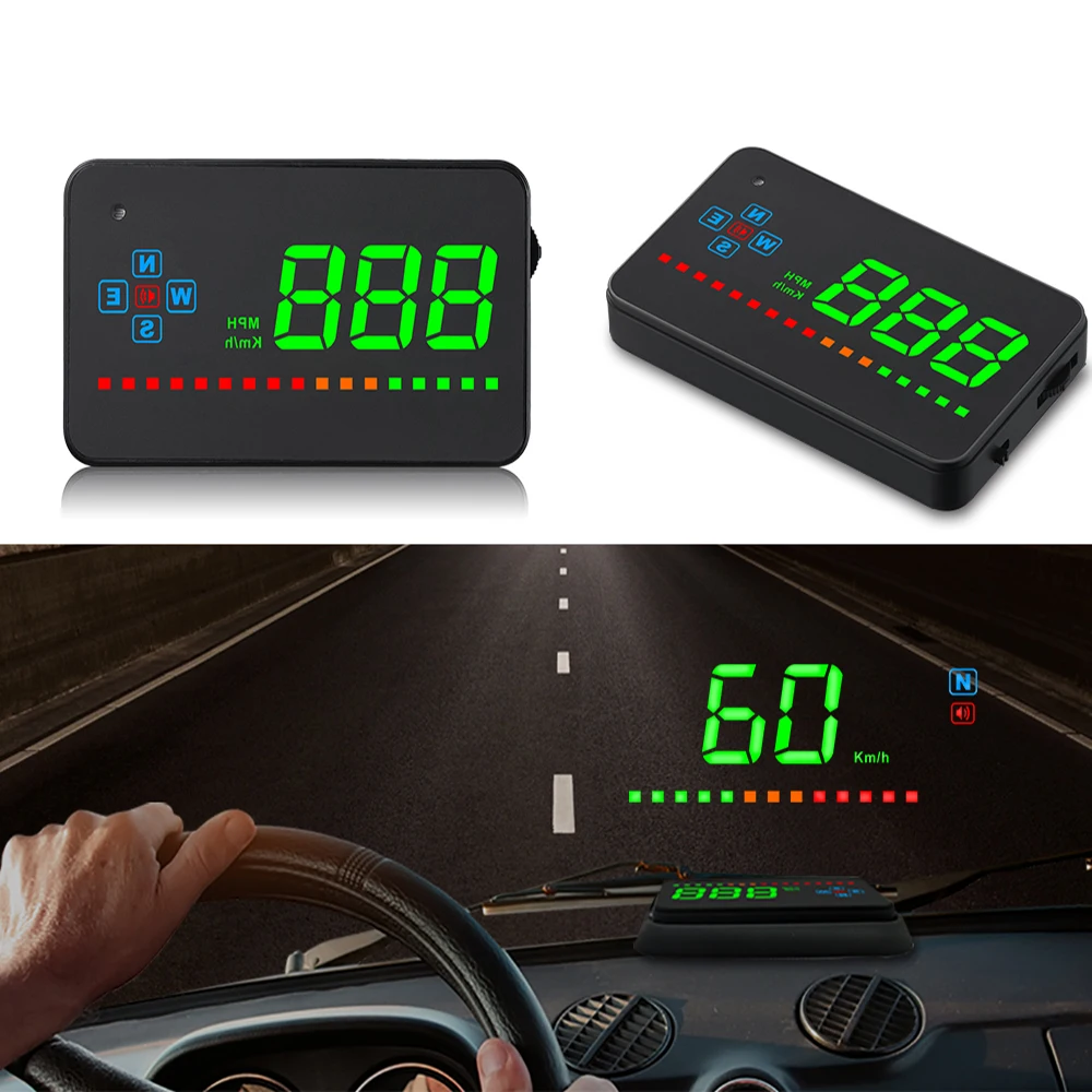 

Speed Projector Electronics Head Up Display Digital Car Speedometer Auto HUD Windshield Projector GPS Compatible With All Car