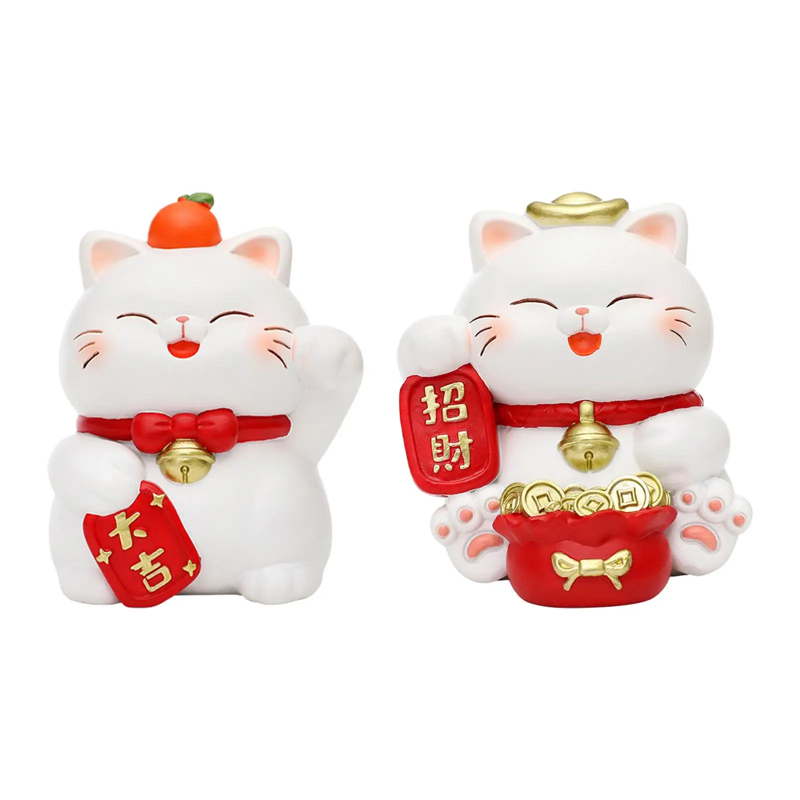 

Lucky Cat Piggy Bank Lucky Cat Statue Resin Money Bank for Boys Adults Girls