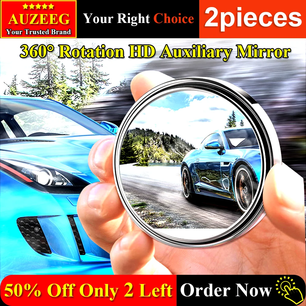 

2pieces Car Rear View Mirror,Blind Spot Mirror Wide-angle 360° Rotation HD Clear Rear view Auxiliary Mirror Safety Driving