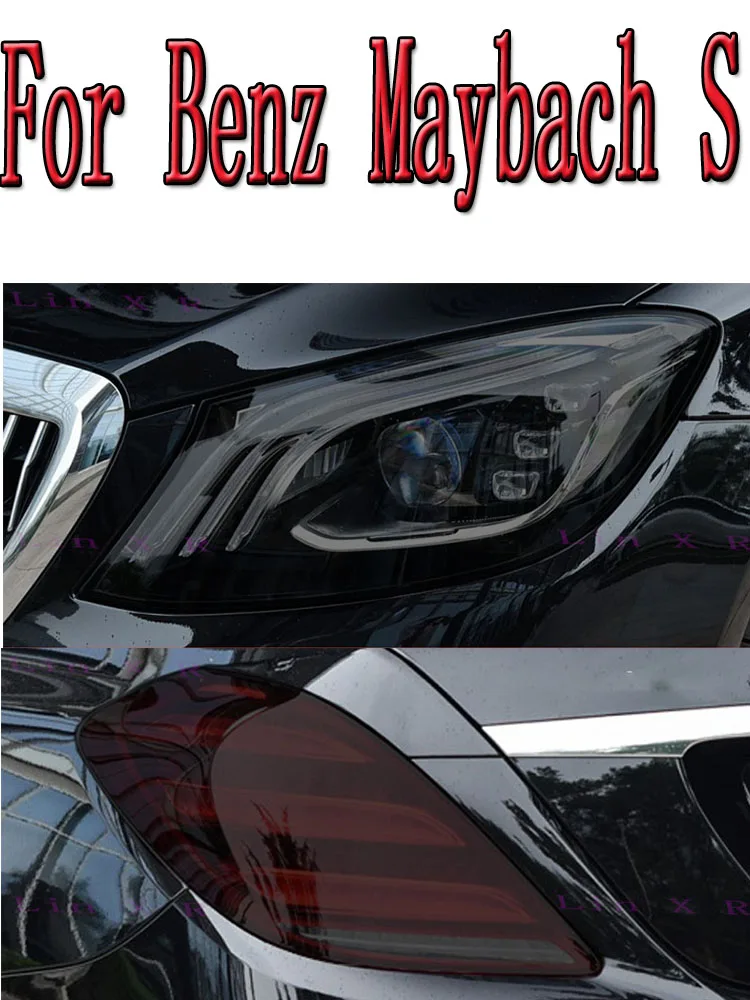 

Car Headlight Taillight Protection Tint Film Smoke Black Transparent TPU Sticker For Mercedes Benz Maybach S Class W222 S500 650