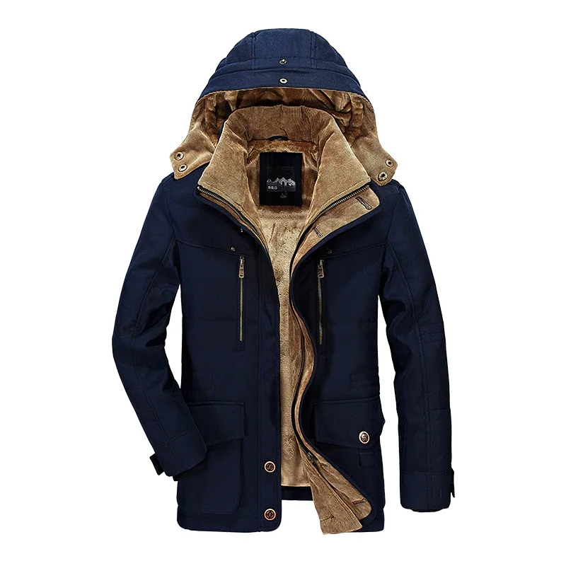 

Men's New 2022 Casual Jacket Fashion Winter Parkas Male Fur Trench Thick Overcoat Heated Jackets Cotton Warm Coats Long-sleeved