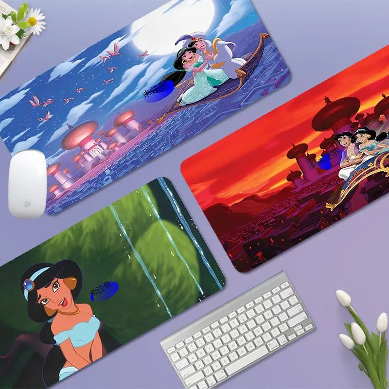 

Disney Aladdin Jasmine princess Rubber XXL PC Gaming Mouse Pad Gamer Desk Mats Keyboard Pad Muismat for PC Gamer Mousemat