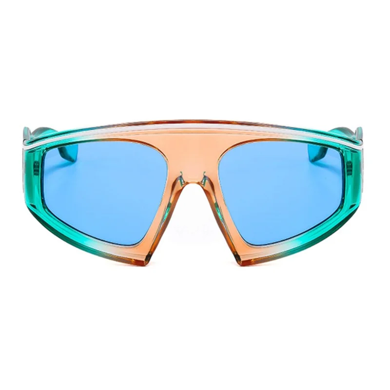 

Модные женские солнцезащитные очки COOL & KU в стиле ретро, в стиле INS, звезда певицы, с современным плоским верхом, цветные очки