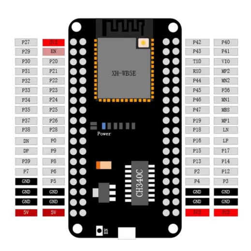 Фото Плата разработки NiceMCU WB5E со встроенным модулем WiFi и Bluetooth на базе чипа BK7258 для Arduino №5