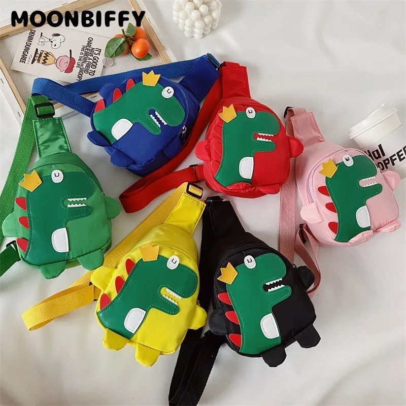 

Plush Backpacks Cute Cartoon Toddler Baby Harness Outdoor Travel Children's Bags Unisex Cross-body Handsome Dinosaur Chest Bag