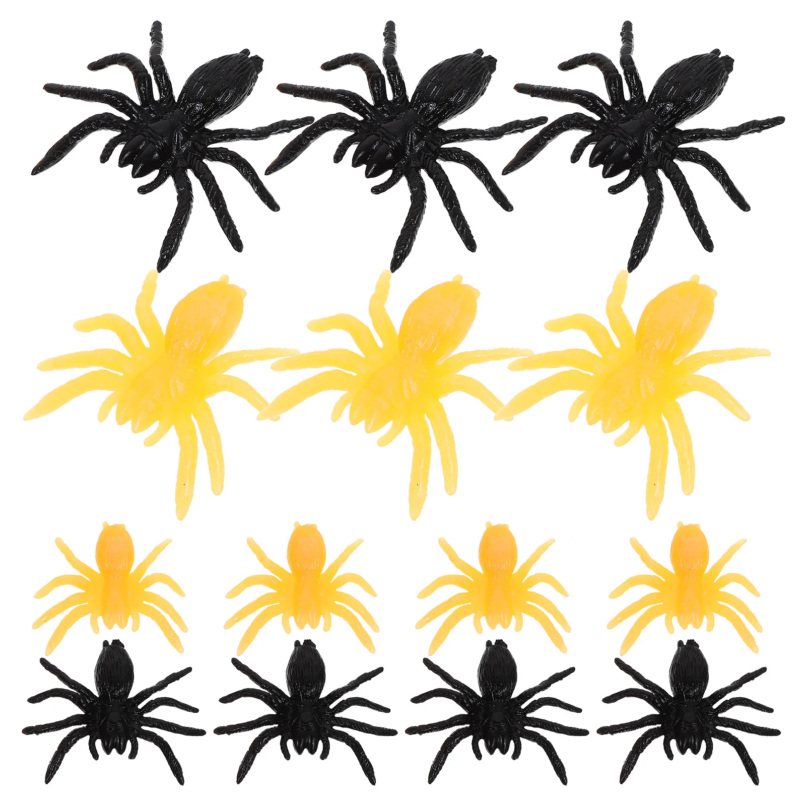 

100 Pcs Halloween Simulation Spiders Plaything Prop Soft Material Fake Tpr Decors