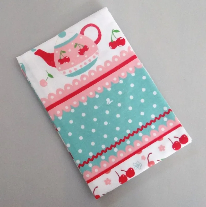 

1Pc 40x60cm Cotton Candy Color Cherry Printed Table Napkin Baking Gourmet Cloth Kitchen Cleaning Tea Towel