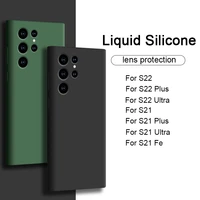 luxury liquid silicone case for samsung galaxy s21 s22 ultra plus s20 fe s10 note 20 10 a52 a52s 5g a72 a12 a32 shockproof cover