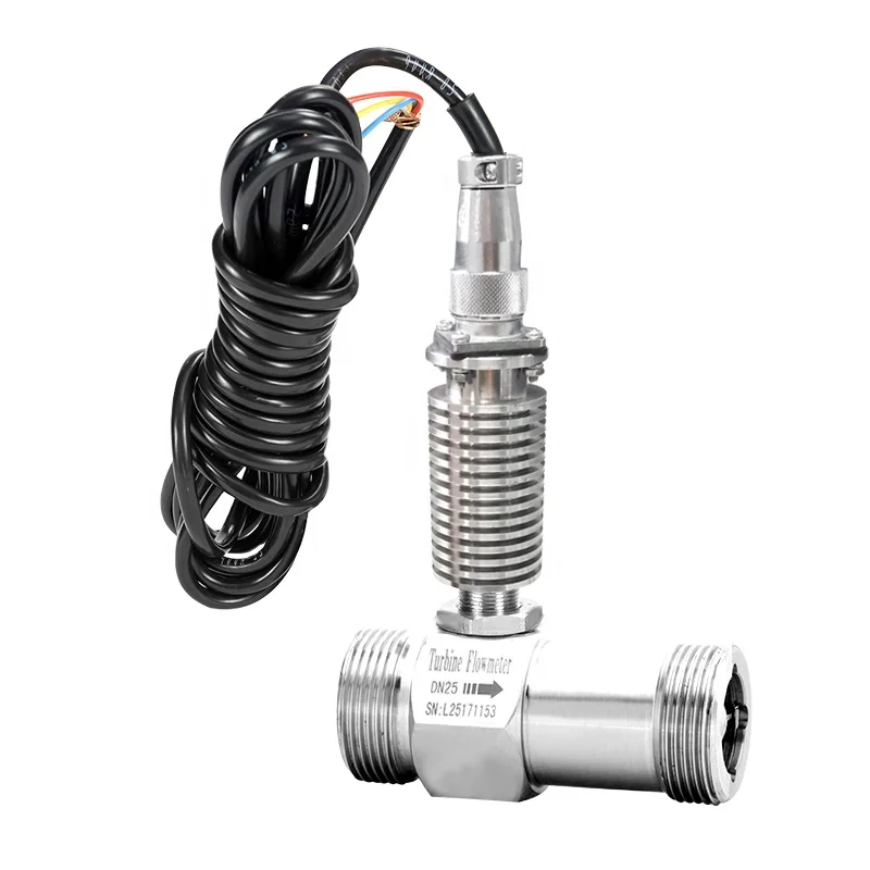 

Hot Water Flow Meter Pulse Signal 304 Stainless Steel Liquid Fuel Oil High Temperature Turbine Flowmeter