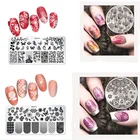 1 шт., шаблон для ногтевого дизайна, Рождественская елка, Бабочка, стальная квадратная форма, новый год 2022, штамповочная пластина, форма для ногтей, штамп