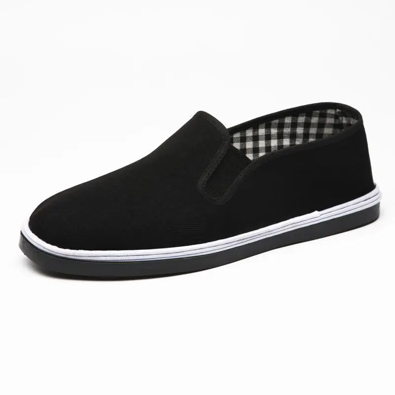 

Мужская текстильная обувь, новинка 2023, Мужская дышащая прочная повседневная обувь без запаха для вождения, черная Тканевая обувь для мужчин