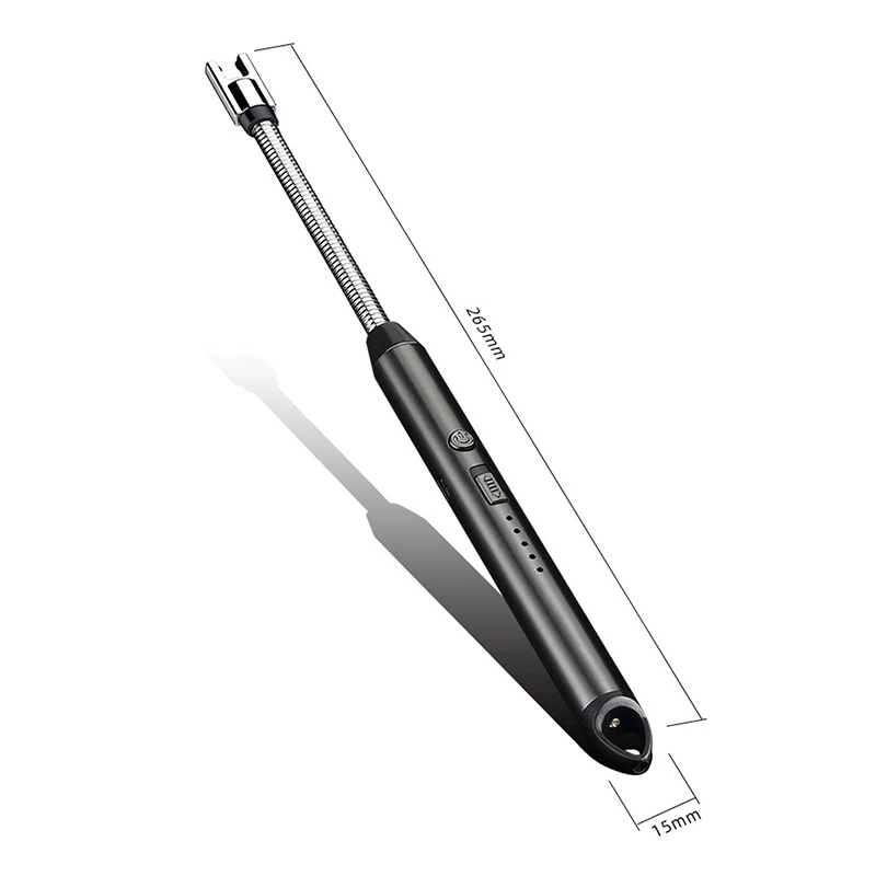 

Кухонная электрическая ветрозащитная USB-зажигалка 360 °, длинная свеча, лампа зажигания, перезаряжаемая беспламенная плазменная зажигалка с дугой