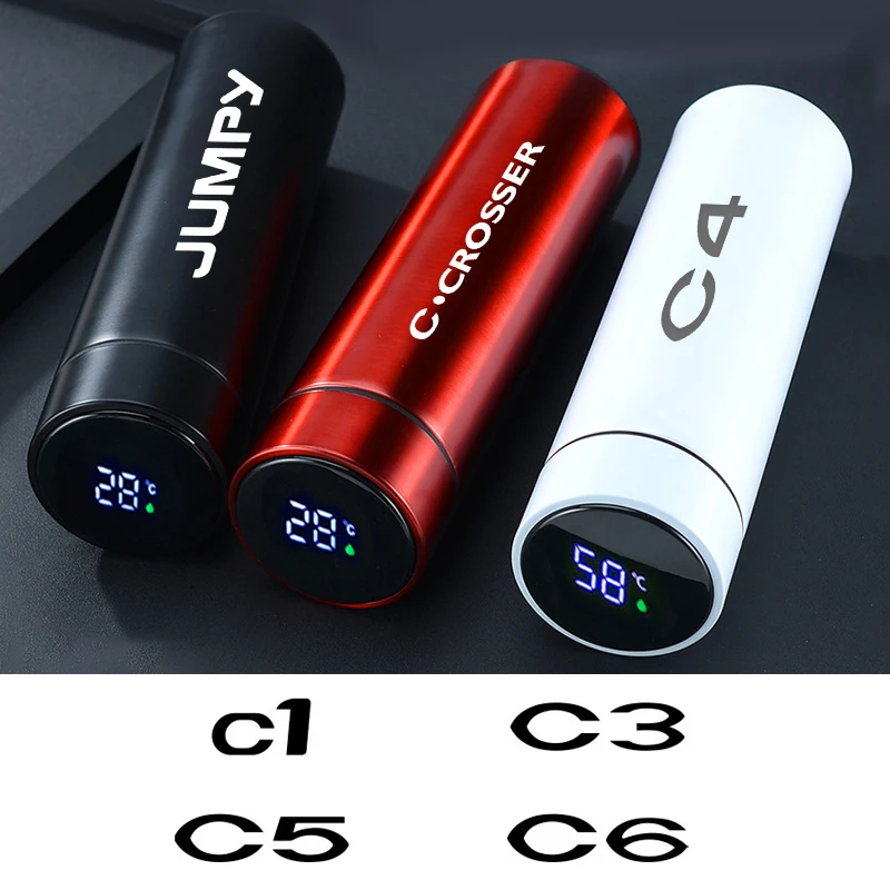 

Stainless Steel Coffee Thermos Mug For Citroen C1 C2 C3 C4 C4L C5 C6 C8 C-ELYSEE VTS Xsara C-Crosser Berlingo Jumpy Nemo Picasso