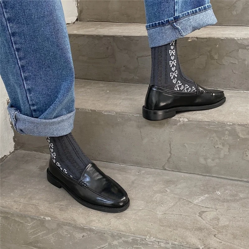 

Bowknot Socks Woman Japanese Retro Women Sock Comfortable Cotton Sock Spring Summer Sweet Casual Kawaii Soft Ladies Cute Sock