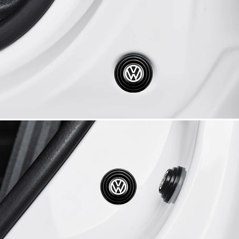 4 шт. автомобильные силиконовые наклейки на дверь амортизатор звукоизоляционный