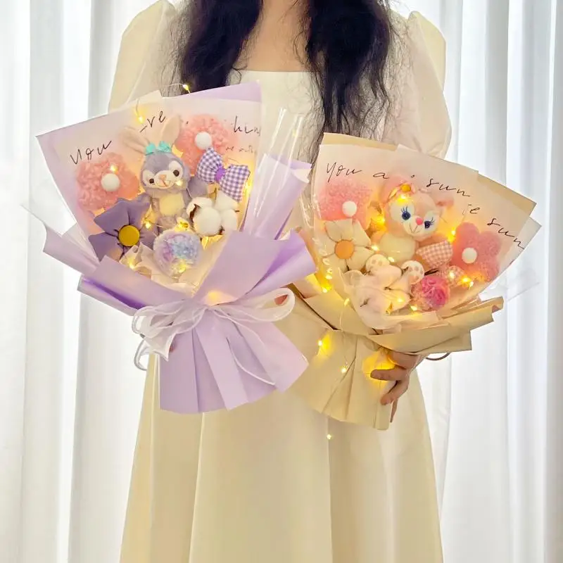 

Милый аниме Hellokittys Kuromi плюшевый букет Kt Cat Cinnamoroll Stellalou Stitch мультяшный мягкий набивной кукла лотсо Рождественский подарок