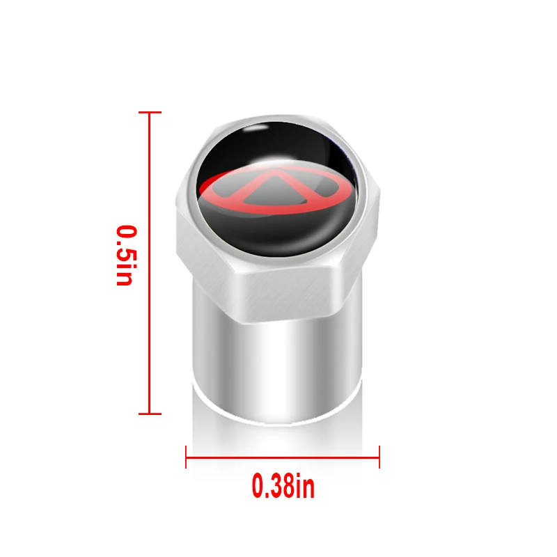 Автомобильный шестигранный клапан черный серебристый алюминиевый сплав 4 шт. для