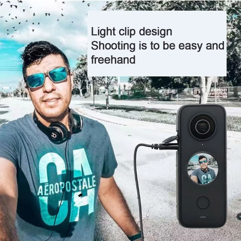 

Петличный микрофон для видеосъемки, совместимый с INSTA-360 ONE X2 Type C H8WD